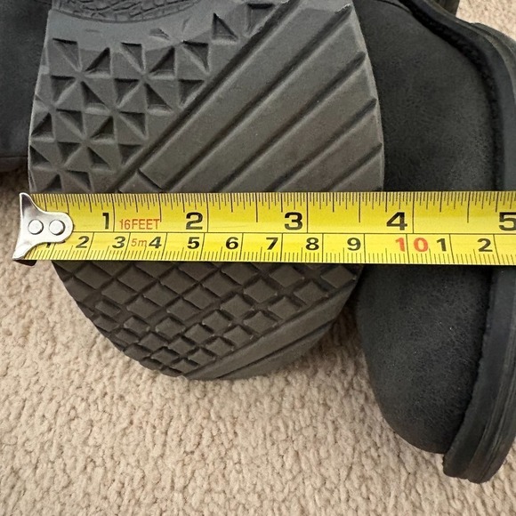 NWT MUK LUKS Women's Gray Mid-Calf Boots Size 7 Knit Cuff Side Zip Memory Foam - Picture 13 of 16